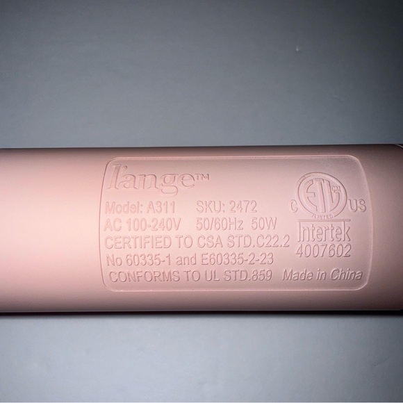 Lange 360 Blush Pink Hair Straightening and Curling Tool with Built-In Fan - Picture 2 of 5